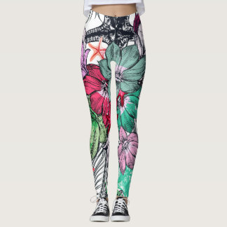 Leggings verano divertida leggencias florales
