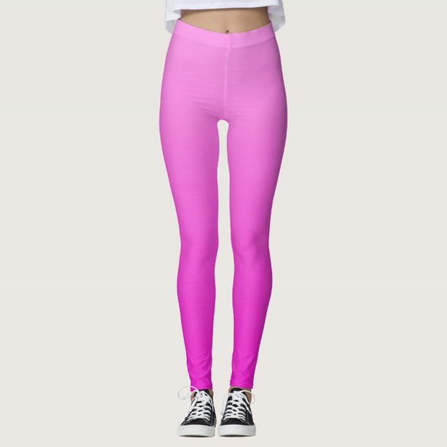 Leggings Verano Eléctrico Vibrante Rosa Caliente Ombre (Anverso)
