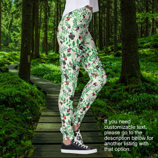 Leggings Verano - Mariquitas, Mariposas Hojas - SIN TEXTO