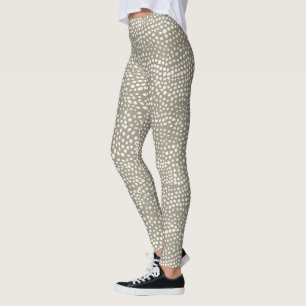 Leggings Verano Polka Dot Leopardo de la nieve Simple Gris