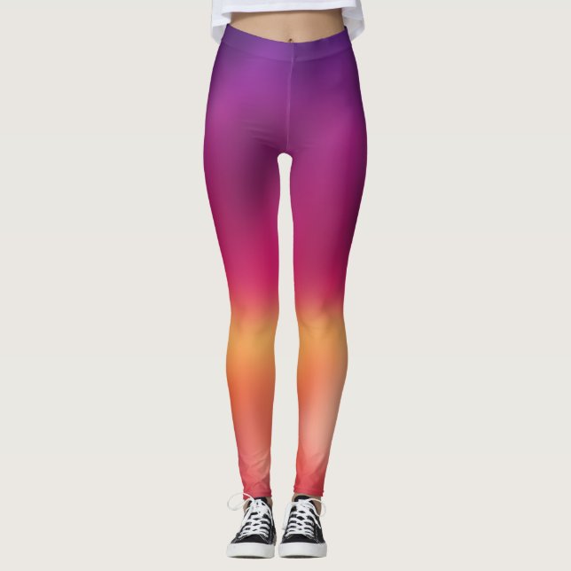Leggings Verano Sunset Purple Naranja Ombre (Anverso)