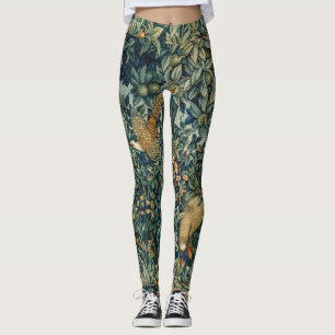 Leggings VERDAD, ANIMALES FORESTALES Pheasant, Fox, Green F