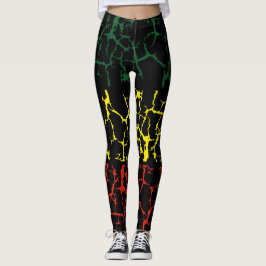 Leggings verde amarillo. Roja