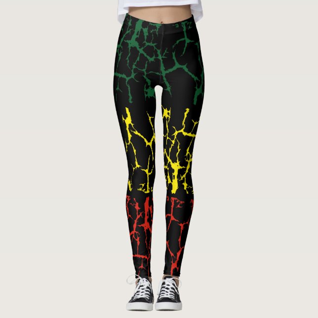 Leggings verde amarillo. Roja (Anverso)