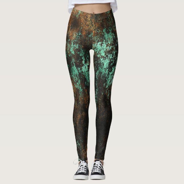 Leggings Verde azulada Cooper Patina Metallic (Anverso)