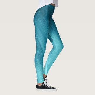 Leggings Verde azuladas leyendas de arte abstractas azul ve