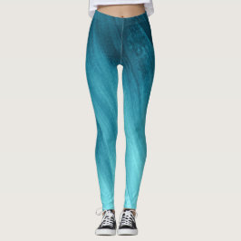 Leggings Verde azuladas leyendas de arte abstractas azul ve