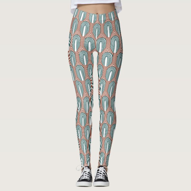 Leggings Verde azulado y cobre (Anverso)