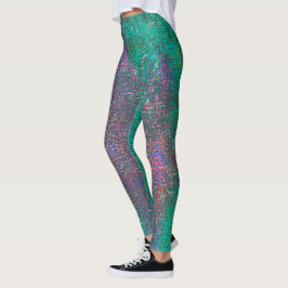Leggings Verde con tono cian