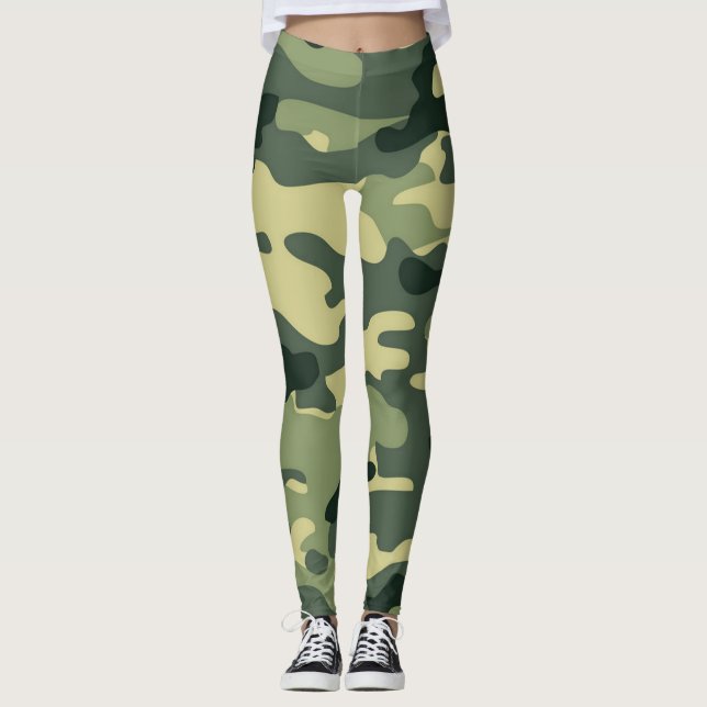 Leggings verde de camuflaje (Anverso)