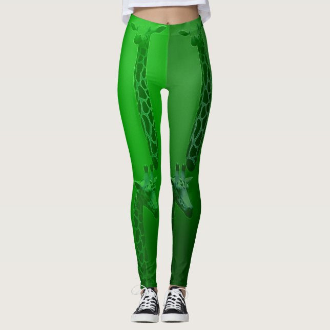 Leggings Verde de la jirafa (Anverso)