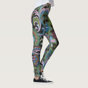 Leggings Verde de Paisley