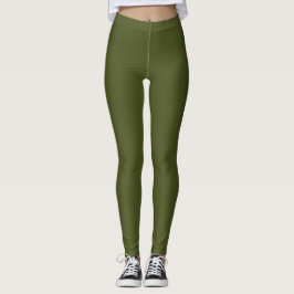 Leggings Verde del ejército sólido