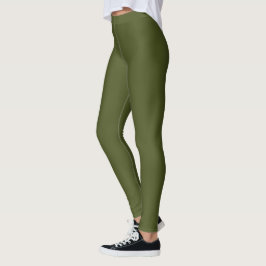 Leggings Verde del ejército sólido
