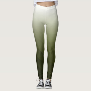 Leggings Verde ejército Gradiente blanco Geometría Patrón d