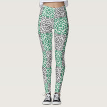 Verde Esmeralda Gris Patrón Geométrico