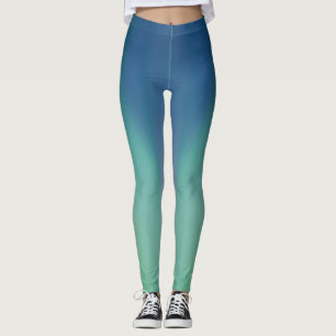 Leggings Verde excesivo azul de la aurora boreal