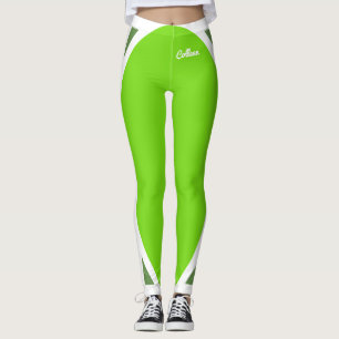 Leggings Verde florido sobre verde
