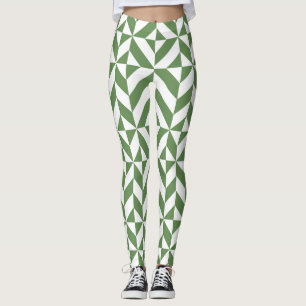 Leggings Verde geométrico