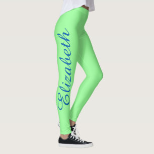 Leggings Verde menta conocida de encargo personalizada del