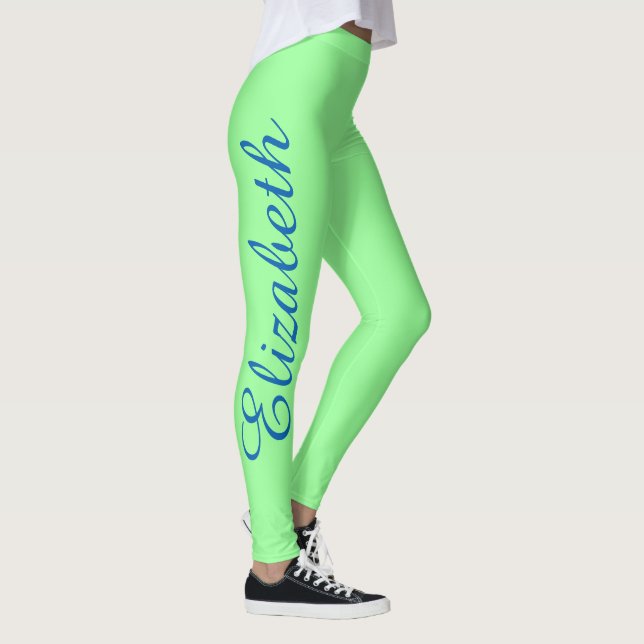 Leggings Verde menta conocida de encargo personalizada del (Derecha)