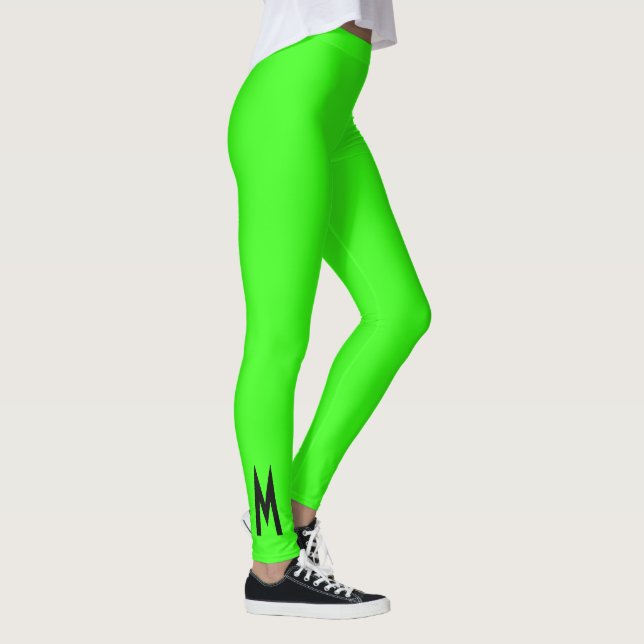 Leggings Verde Neon Fluorescente Simple Moderno (Derecha)