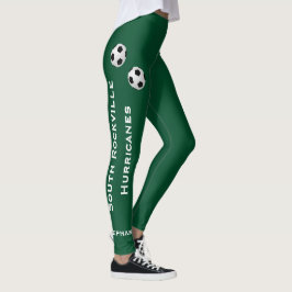 Leggings Verde o elige tu equipo de fútbol de COLOR, nombre