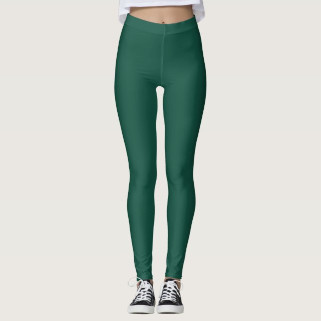 Leggings Verde Ópalo Color Sólido (Anverso)