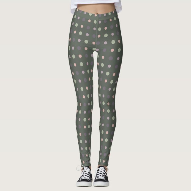 Leggings Verde, rosa, púrpura, azul (Anverso)
