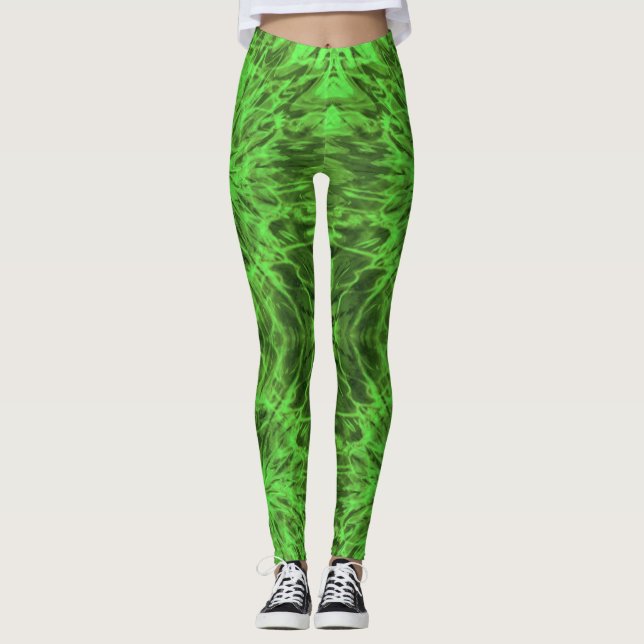 LEGGINGS VERDE TIE DYE (Anverso)