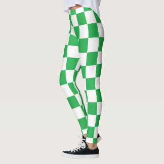Leggings Verde y blanco controlados