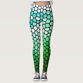 Leggings Verde y blanco de Honeycomb