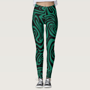 Leggings verde y negro