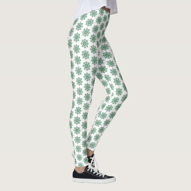 Leggings Verdes con Estampado de Cuadros y Copos d (Derecha)