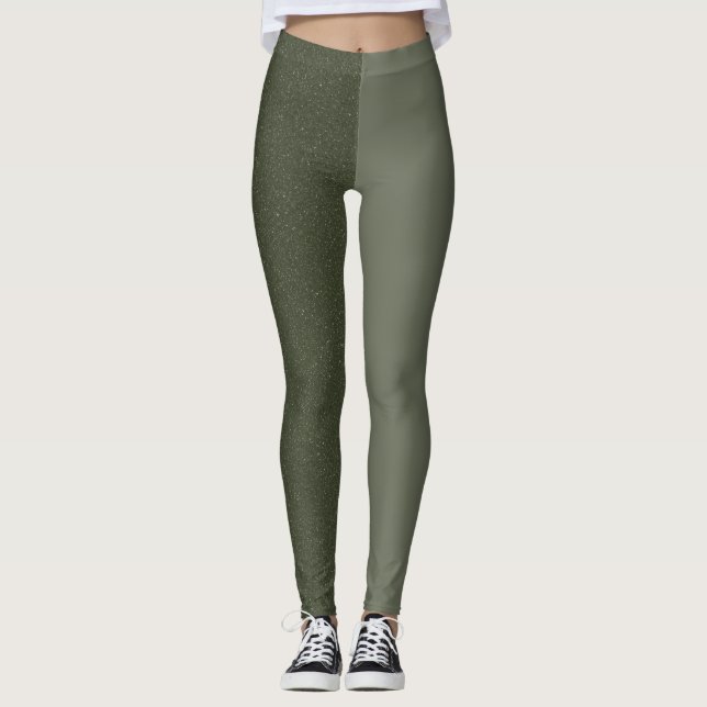 Leggings verdes de dos tonos moscoteros (mate + te (Anverso)