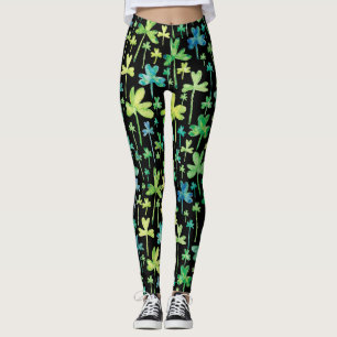 Leggings verdes de San Patricio con tréboles
