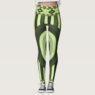 leggings verdes negros para mujeres