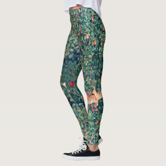 Leggings VERGÜENZA,ANIMALES FORESTALES OCUPAN LA Flora Verd