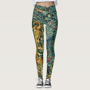 LEGGINGS VERGÜENZA, ANIMALES FORESTALES, PICOR EN FLORAL VE