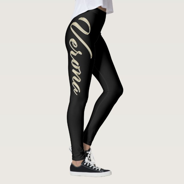 Leggings Verona white gold Handwriting Hose (Derecha)