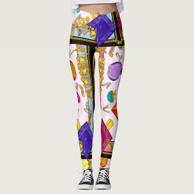 Leggings Versace cualquier diseño personal. Rendimiento de  (Anverso)