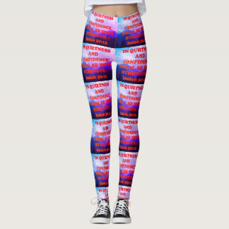 Leggings Verso de la biblia a partir del 30:15 de Isaías.