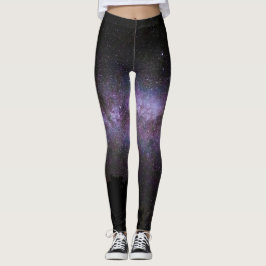 Leggings Vía lechosa con silueta de árboles