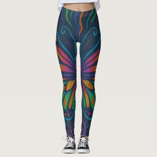 Leggings Vibes de mariposa psicodélicas