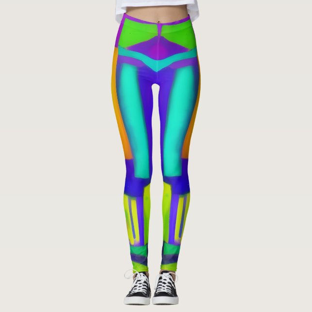 Leggings Vibes Eléctricas Dreams Elegante Arte Resumen (Anverso)