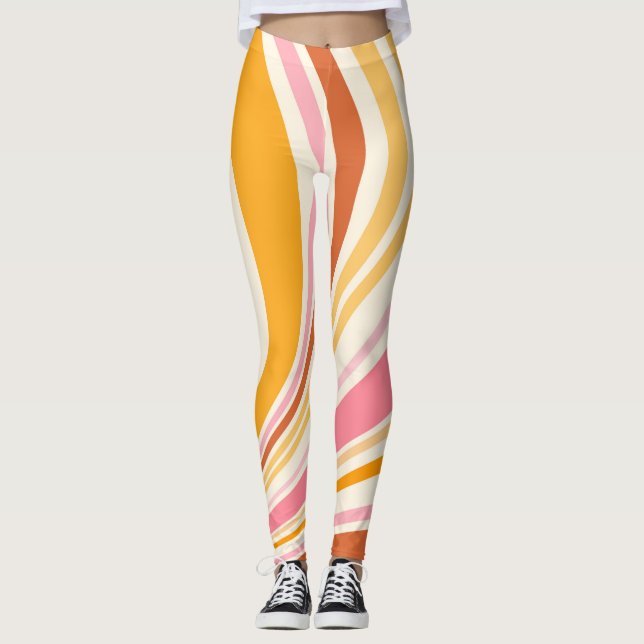 Leggings Vibes retro coloridas (Anverso)