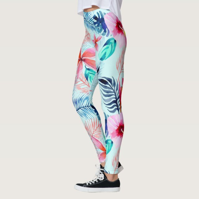 Leggings Vibes tropicales | Leyendas florales de la isla (Izquierda)