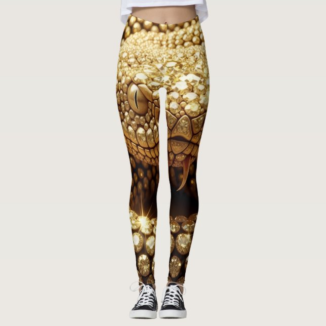 Leggings Víbora de gema dorada (Anverso)