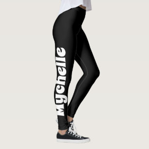 Leggings Vibra Retro Negro Yoga & Pilates Personalizado