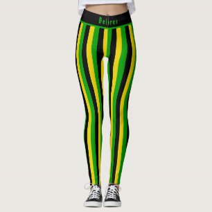 Leggings Vibraciones a rayas de la isla jamaicana